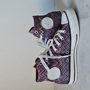 MISSONI x CONVERSE: Shimmery Classic Chevron Sneakers